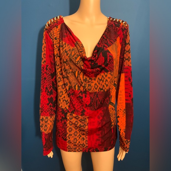 MICHAEL Michael Kors Red and Orange Blouse - Picture 1 of 3